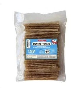 Freshy Dental Twist Natural Burgu Çubuk Köpek Ödülü 100 Adet (STD)