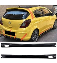 Opel Corsa E Yan Marşpiyel Seti Mat Siyah Plastik 2 Adet 2014 2015 2016 2017 2018 2019