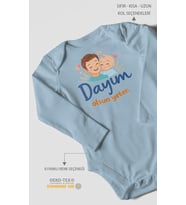 Dayım Olsun Yeter Uzun Kollu Çıtçıtlı Bebek Body