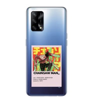 Oppo A74 Uyumlu Chainsaw Man Anime Desenli Şeffaf Telefon Kılıfı