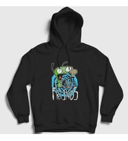 Presmono Unisex Siyah Me And The Squirrel Are Friends Gir Invader Zim Kapüşonlu Sweatshirt 449051tt
