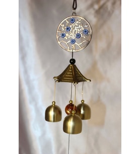Deprem Zili Çanı Rüzgar Çanı Zili Feng Shui Yin Yang Hayat Ağacı (Çok Renkli)