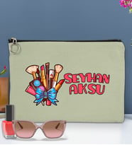 BK Gift Kişiye Özel İsimli-3 Astarlı Portföy Çanta 30x21cm(12 Renk Seçeneği), Baskılı El Çantası, Organizer Çanta (Mint Yeşili)