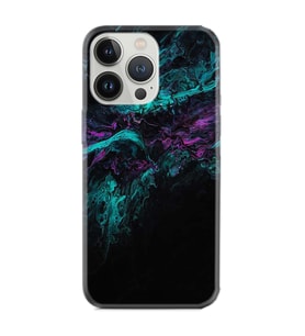 Apple iPhone 13 Pro 6.1" Kılıf Resimli Desenli Baskılı Silikon Kılıf Abstract Green 1302