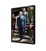 Atatürk ve Ülkü Hanım Çocukken Çerçeveli Mdf Tablo