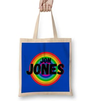 Jon Jones - Vintage Retro Rainbow Style Warriors Design Wrestlers-Gift Bez Çanta Uzun Saplı