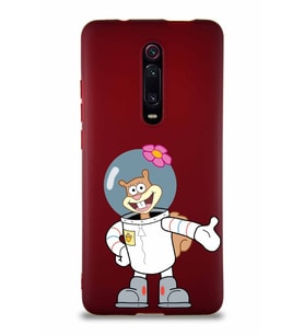 Xiaomi Redmi K20 Soft Premier Kapak Sandy Tasarımlı Silikon Kılıf - Mürdüm (Şeffaf)