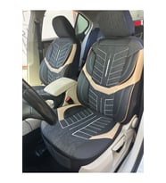 Ford Focus Oto Koltuk Kılıf Üniversal Keten Ve Suni Deri Cepli Oto Koltuk Kılıf (Bej)
