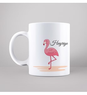 Flamingo Tasarımlı Kupa Kişiye Özel