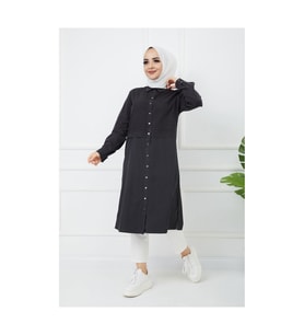 Baskı Detaylı Tunik (Antrasit)