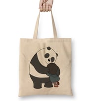 Panda and Chloe We Bare Bears Bez Çanta Uzun Saplı