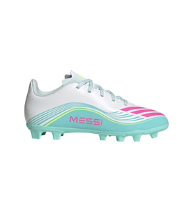 Adidas F50 MESSI CLUB FG/MG J Çocuk Krampon JQ0950 (Beyaz-Turkuaz)