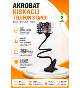 Masa ve Araç İçin Çok Amaçlı Akrobat Telefon Tutucu