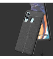 Samsung Galaxy A20S Kılıf Esnek Pu-Deri Leather-Pu Serisi Protected Case (Siyah)
