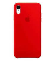 Apple iPhone XR Uyumlu Logolu Içi Kadife Altı Açık Lansman Kırmızı Silikon Kılıf
