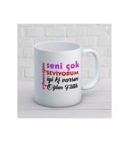 Anneler Gününe Özel Hediye Seramik Beyaz Kupa Bardak 1 Adet