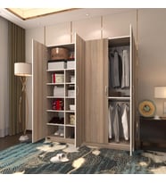Kenzlife gardırop 4 kapılı kaktüs 180*160*52 crd XLARGE kapaklı gardolap dolap