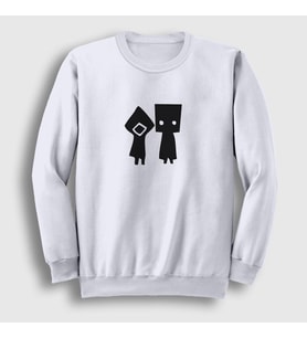Presmono Unisex Beyaz Six And Mono Little Nightmares Sweatshirt 160262tt (Beyaz)