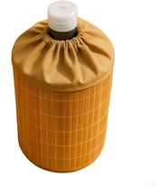 Bambu Su Sebili Damacana Kılıfı – Dekoratif, Toz ve Güneş Koruyucu, Doğal Bambu Kaplama, Kumaş Büzgülü Üst Kapak, 19 L Damacana Uyumlu