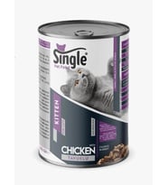 Single For Cats Kitten Tavuk Etli Konserve 400gr