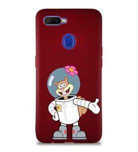 Oppo A5S Soft Premier Kapak Sandy Tasarımlı Silikon Kılıf - Mürdüm (Şeffaf)