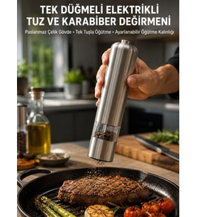 Elektrikli Baharat Öğütme Cihazı Ergonomik Şeffaf Gövde Yeni Nesil