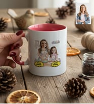 Kişiye Özel Karikatürlü Anne Kız Anneye Hediye Kupa Bardak Anneler Günü Hediyesi