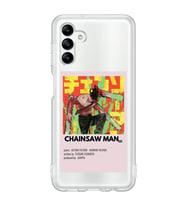 Samsung Galaxy A04S Uyumlu Chainsaw Man Anime Desenli Şeffaf Telefon Kılıfı