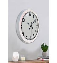 36 cm Beyaz Metal Standart Duvar Saati