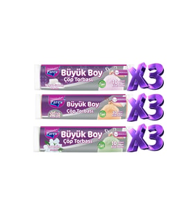 Büyük Boy Büzgülü Kokulu 9 Adet Çöp Torbası Paketi