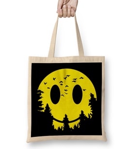 Smiley Moon Bez Çanta Uzun Saplı