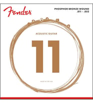 Fender 0730060405 Phosphor Bronze Akustik Gitar Teli (11-52) 60CL Custom Light Set Sıcak ve Zengin Akustik Tını