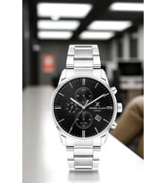 Daniel Klein Erkek Kol Saati Exclusive Çelik Kordon Bileklik Hediyesi ile Gümüş-Siyah zmdk1191