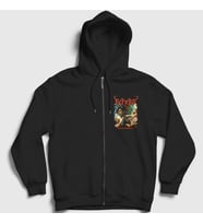 Presmono Unisex Siyah Beast Of Beherit Fermuarlı Kapüşonlu Sweatshirt 426898tt