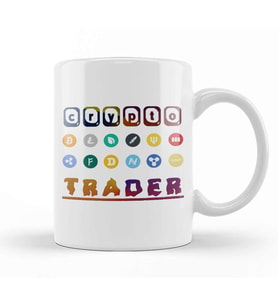 Crypto Trader Bitcoin & Cryptocurrency Blockchain Kupa Bardak Porselen