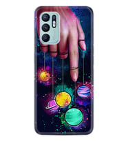 Oppo Reno 6 Kılıf Silikon Desen Özel Seri Finger planet 1740