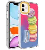 Apple iPhone 11 Kılıf Kamera Çıkıntılı Renkli Desenli Silikon NO12