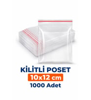 10×12 cm Kilitli Poşet – Şeffaf Zip Kilitli Torba – 1000 Adet