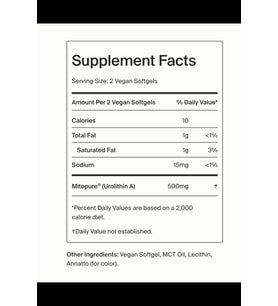 Time-Line Mitopure Urolithin A  500mg  60 softgels.Usa Menşei.OZELSPORCUGIDALARIN'DAN.39117 (Renksiz)