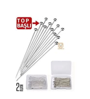 ModaCar Top Başlı İğne 2 Kutu 100 Adet Başörtü İğnesi Toplu İğne
