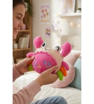 Sevimli Peluş Yengeç Uyku Arkadaşı - Yumuşak Dolgulu Oyuncak (20 cm) (Pembe)