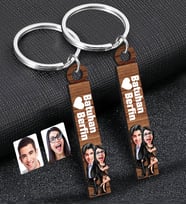 BK Gift Kişiye Özel Sevgili Temalı 2’li Ahşap Anahtarlık, Sevgiliye Hediye,Doğum Günü Hediyesi, Sevgililer Günü Hediyesi-6