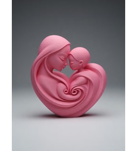 MYCRAFT3D Anne & Çocuk Figürlü Dekoratif Obje – 3D Baskı Modern Biblo  Anneler Günü Hediyesi