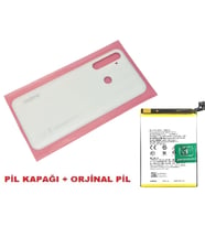 Tkgz Oppo Realme 6İ Arka Pil Batarya Kapağı + PİL (CAM) BEYAZ