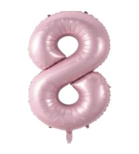 Bebek Pembe 8 Rakam Folyo Balon 76 Cm 1 Adet