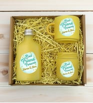 BK Gift Kişiye Özel İsimli DTF Best Friend Temalı Sarı Kahve Fincanı & Kolonya & Mum Hediye Seti-2, Arkadaşa Hediye, Doğum Günü Hediyesi