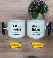 Aile Hekimi Kupa Bardak T Lacivert Kulplu Doktora Tıp Bayramı Hediyesi