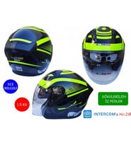 Kask Lss Çenesiz Vizörlü Parlak Siyah (E) Xxl Beden
