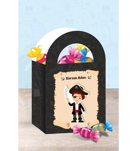 Korsan Temalı Mini Çanta 12x7 cm 8'li Paket
