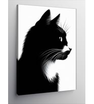 Kanvas Tablo Siyah Kedi